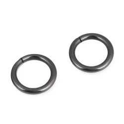 Inel metalic, ø15 mm - Nichel negru (10 Bucăți)