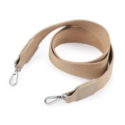 Curea textilă cu carabine pentru geantă latime 3,8 cm - Bej (1 Bucată)
