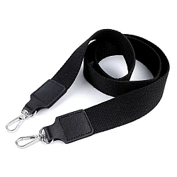 Curea textilă cu carabine pentru geantă latime 3,8 cm - Negru (1 Bucată)