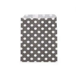 Pungă hârtie mică, 13x17 cm - Alb-negru (100 Bucăți)
