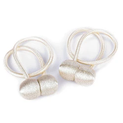 Magneți decorativi pentru perdele și draperii - Crem (2 Bucăți)