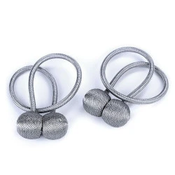Magneți decorativi pentru perdele și draperii - Gri neutral (2 Bucăți)