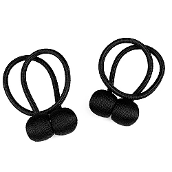 Magneți decorativi pentru perdele și draperii - Negru (2 Bucăți)