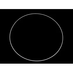 Cerc metalic ø60 cm - Alb (1 Bucată)