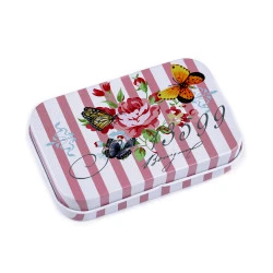 Cutie metalică cu capac - Roz (1 Bucată)