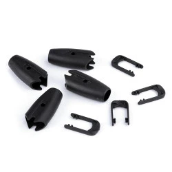 Cataramă plastic pentru lesă, ø10 mm - Negru (20 Seturi)