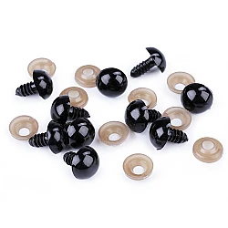 Ochi pentru jucării cu dispozitiv de siguranță, ø14 mm - Negru (10 Seturi)