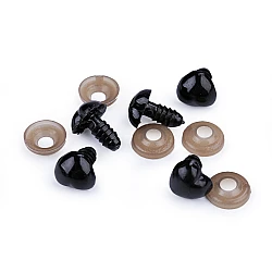 Nas pentru jucării cu dispozitiv de siguranță, 12x13 mm - Negru (5 Seturi)