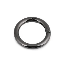 Inel carabină, ø25 mm - Nichel negru (10 Bucăți)