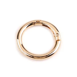 Inel carabină, ø25 mm - Auriu rose (1 Bucată)