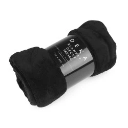 Pătură microflanel, 150x200 cm - Negru (1 Bucată)