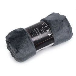 Pătură microflanel, 150x200 cm - Gri oțel (1 Bucată)