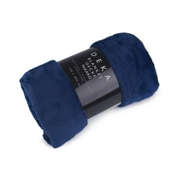 Pătură microflanel, 150x200 cm - Albastru întunecat (1 Bucată)