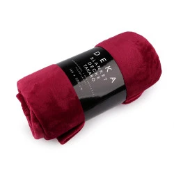 Pătură microflanel, 150x200 cm - Roșu (1 Bucată)