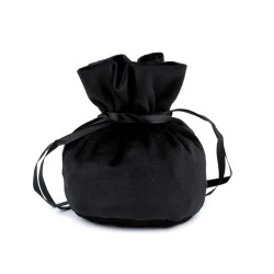 Săculeț catifea pentru cadouri, 14x16 cm - Negru (1 Bucată)