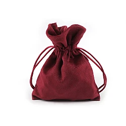 Săculeț catifea pentru cadouri, 10x13 cm - Bordo (1 Bucată)