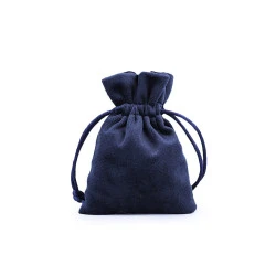 Săculeț catifea pentru cadouri, 8x11 cm - Albastru închis (1 Bucată)