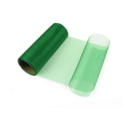 Organza, lățime 14,5 cm - Verde pastel (9 Metri)