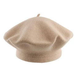 Beretă damă tonak 100% lână - Bej deschis (1 Bucată)