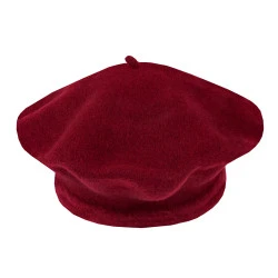 Beretă damă tonak 100% lână - Roșu închis (1 Bucată)