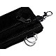 Portofel / portchei, piele naturală, 7x13 cm - Negru (1 Bucată)