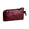 Portofel / portchei, piele naturală, 7x13 cm - Bordo (1 Bucată)