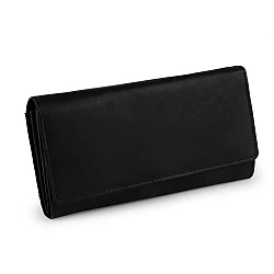 Portofel din piele 10x19 cm - Negru (1 Bucată)