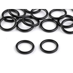 Inele și reglori sutien, lățime 12 mm - Negru (200 Bucăți)