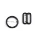 Inele și reglori sutien, lățime 12 mm - Negru (20 Bucăți)