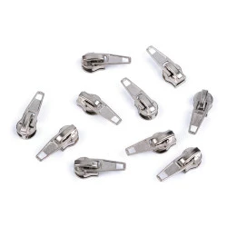 Cursor fermoar spiralat no 5 - Nichel (10 Bucăți)