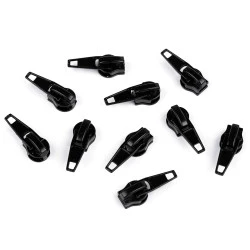Cursor fermoar spiralat no 5 - Negru (10 Bucăți)