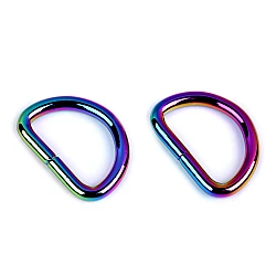 Inel metalic tip d, lățime 25 mm - Multicolor (1 Bucată)