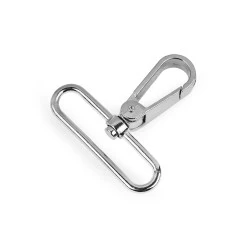 Carabină rotativă, 50 mm - Nichel (10 Bucăți)