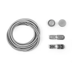 Șireturi reflectorizante, lungime 120 cm - Gri neutral (1 Pereche)