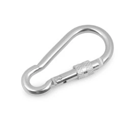 Carabina metalica cu prindere de siguranță - Nichel (1 Bucată)