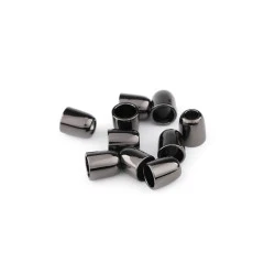 Ornament metalic / capăt șnur,  ø5 mm - Nichel negru (10 Bucăți)