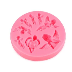 Formă silicon inger ø9,5 cm - Roz (1 Bucată)