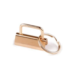 Terminație metalică cu inel, latime 32 mm - Auriu rose (2 Bucăți)