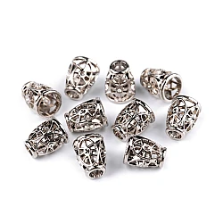 Terminație  șnur ø4,5 mm / ornament metalic - Nichel (2 Bucăți)