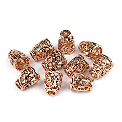 Terminație  șnur ø4,5 mm / ornament metalic - Auriu rose (2 Bucăți)