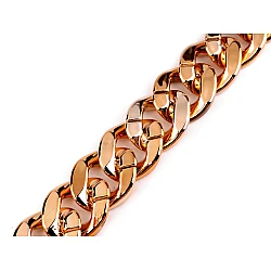 Lanț design pentru decorarea articolelor de îmbrăcăminte și accesorii, lățime 34 mm - Auriu rose (1 Metru)