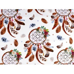 Bumbac imprimat - Alb (1 Metru)