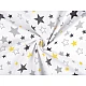 Bumbac flanelat, motiv steluțe - Gri neutral (1 Metru)