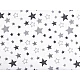 Bumbac flanelat, motiv steluțe - Gri neutral (1 Metru)