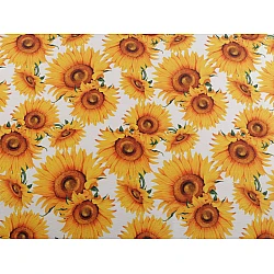 Material decorativ cu motiv floral - Ecru deschis (1 Metru)