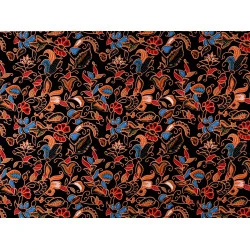 Țesătură din bumbac oriental - Negru (1 Metru)