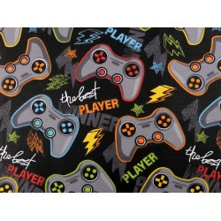 Țesătură din bumbac / pânză - Negru (1 Metru)