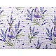 Tesatura decorativa loneta lavanda - Alb (1 Metru)