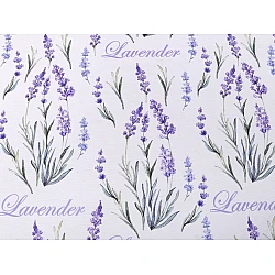 Tesatura decorativa loneta lavanda - Alb (1 Metru)