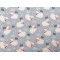 Softshell cu blanita si imprimeu, oite - Gri deschis (1 Metru)